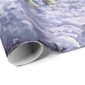 Grijze wolven in wintersneeuw bij nacht cadeaupapier (Rol Hoek)