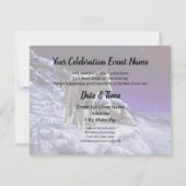 Grijze wolven in wintersneeuw bij nacht kaart (Achterkant)