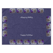 Grijze wolven in wintersneeuw bij nacht tafelkleed (Voorkant (Horizontaal))