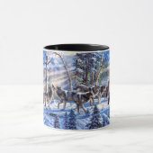 Grijze wolven schilderen mok (Midden)