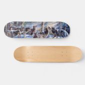 Grijze wolven schilderen persoonlijk skateboard (Horizontaal)