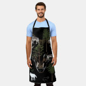 Grijze wolven, Wolf Lovers Art Schort (Gedragen)