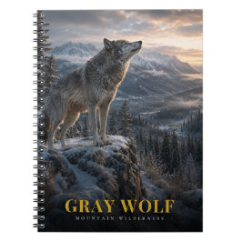 Grijze Wolvenberg Wilderness DIEREN Notitieboek