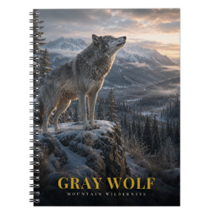 Grijze Wolvenberg Wilderness DIEREN Notitieboek