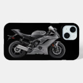 Grijze Yamaha Yzf-R6 motorfiets Case-Mate iPhone Case (Achterkant (horizontaal))