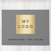 Grijze zakelijke logo deurmat