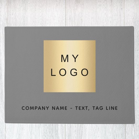 Grijze zakelijke logo deurmat