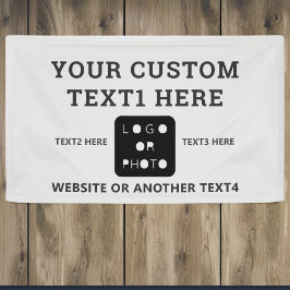 Grijze zakelijke Logo foto Eenvoudige banner