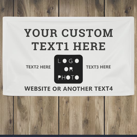 Grijze zakelijke Logo foto Eenvoudige banner