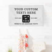 Grijze zakelijke Logo foto Eenvoudige banner (Insitu)