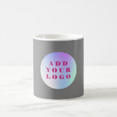 Grijze zakelijke logo koffiemok (Center)