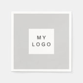 Grijze zakelijke logo servet (Voorkant)