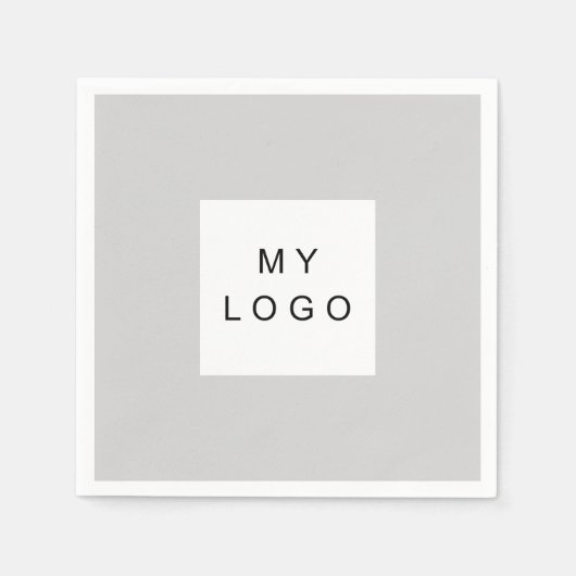 Grijze zakelijke logo servet (Voorkant)