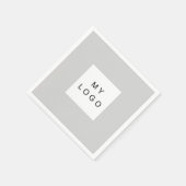 Grijze zakelijke logo servet (Hoek)