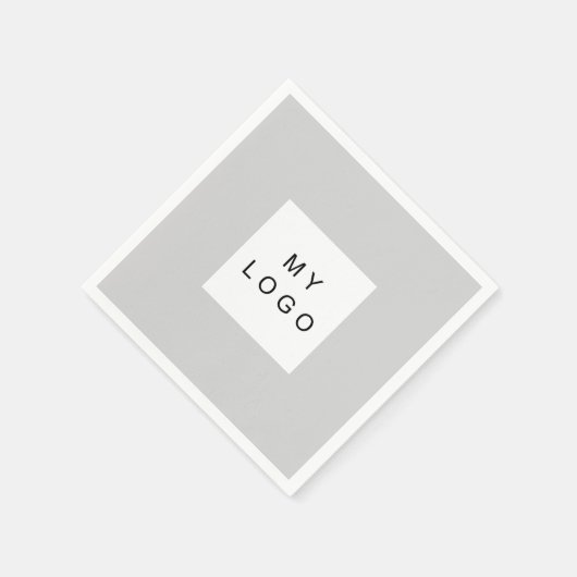 Grijze zakelijke logo servet (Hoek)