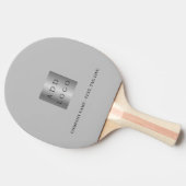 Grijze zakelijke logo slogan tafeltennisbatje (Zijkant)