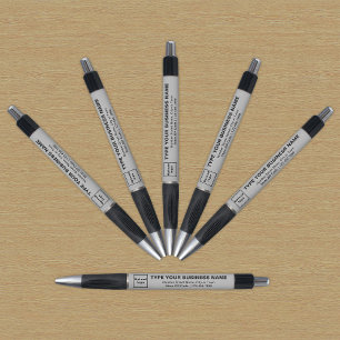 Grijze zakelijke merknaam op pen