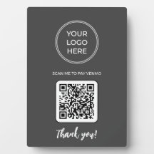 Grijze Zakelijke QR-code Scan Me Bord