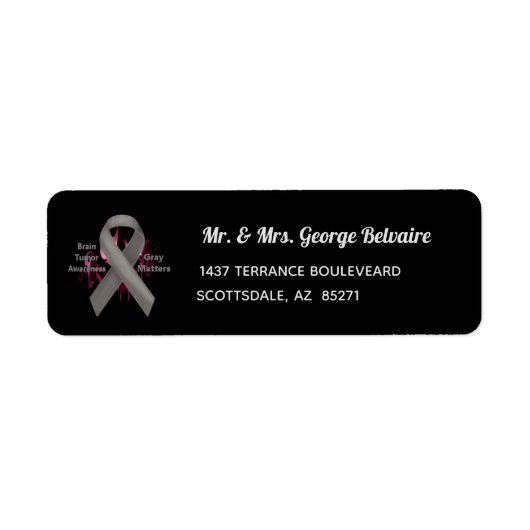 Grijze zaken - Bewustwording van hersentumoren Etiket (Voorkant)