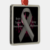 Grijze zaken - Bewustwording van hersentumoren Metalen Ornament (Rechts)