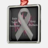 Grijze zaken - Bewustwording van hersentumoren Metalen Ornament (Links)