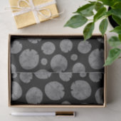 Grijze zanddollars op zwarte Halloween Tissuepapier (Geschenk)