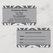 Grijze Zebra Benoeming Herinneringsherinnering Vis Afsprakenkaartje (Voorkant / Achterkant)