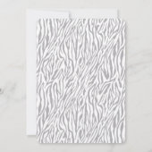 Grijze Zebra Print Bachelorette Kaart (Achterkant)