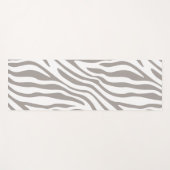 Grijze zebraafdrukken yogamat (Voorkant (horizontaal))