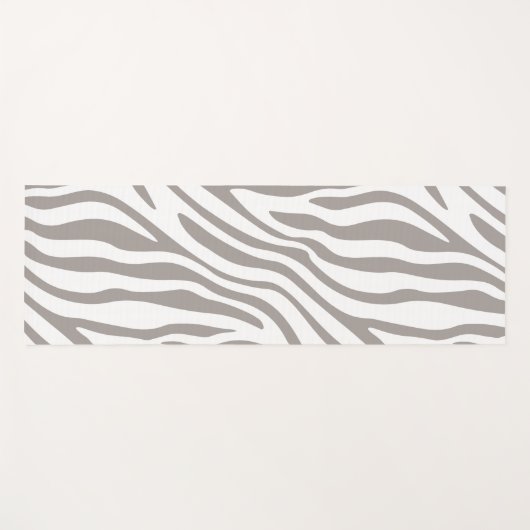 Grijze zebraafdrukken yogamat (Voorkant (horizontaal))
