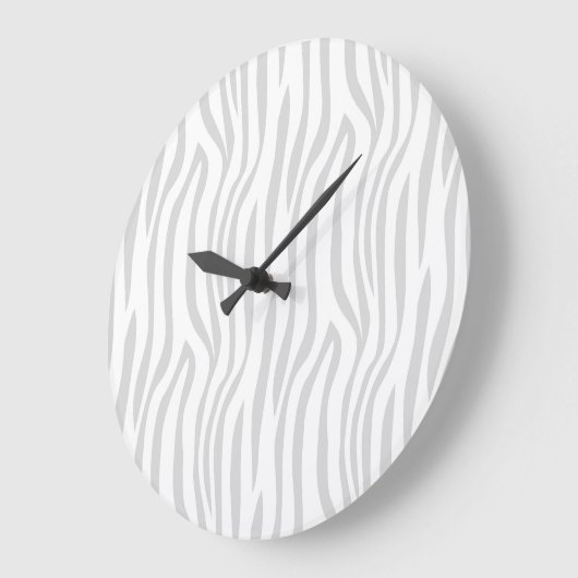 Grijze zebrapatroon wandklok (Hoek)