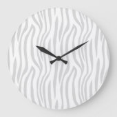 Grijze zebrapatroon wandklok (Voorkant)