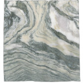 Grijze Zebrino Marmeren Badkamer Decor Trend Hack Douchegordijn (Voorkant)