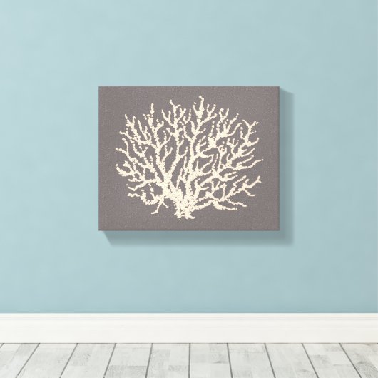 Grijze Zee kurkkunst Canvas Afdruk (Insitu (Houten vloer))