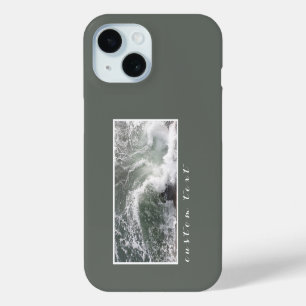GRIJZE ZEE OCEAAN GOLVEN WERVELEN NATUUR WATER FOT iPhone 15 CASE