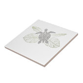 Grijze Zee Turtle Tropische kust Tegeltje (Zijkant)