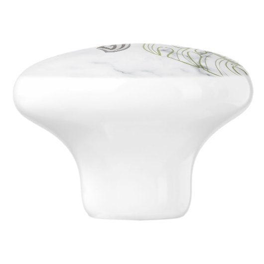 Grijze Zee Turtle Tropische marmer Coastal Keramische Knop (Zijkant)