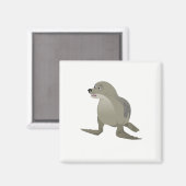 Grijze zeehond magneet (Voorkant / Achterkant)