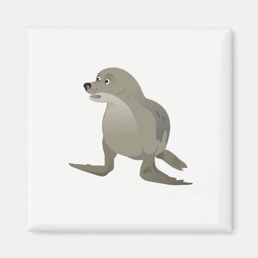Grijze zeehond magneet (Voorkant)