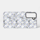 Grijze zeemeerminschaal samsung galaxy hoesje (Achterkant horizontaal)