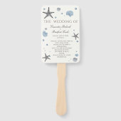 Grijze Zeester  Blauwe Schelp ceremonieprogramma  Handwaaier (Voorkant)