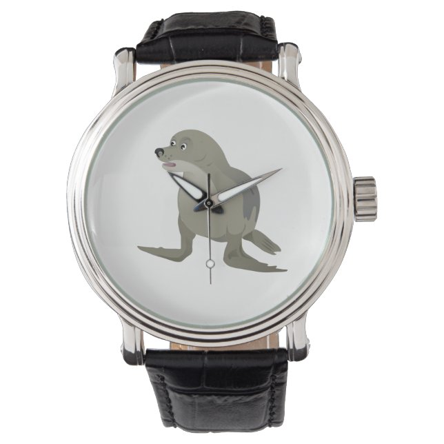 Grijze zegel horloge (Voorkant)