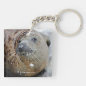 Grijze zegel op ijs sleutelhanger (Achterkant)