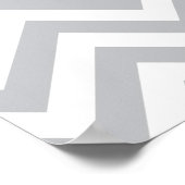 Grijze Zig Zags Poster (Hoek)