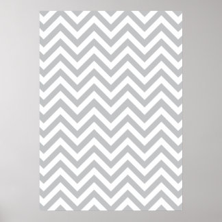 Grijze Zig Zags Poster