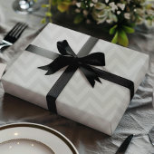 Grijze Zigzag Chevron Strepen Cadeaupapier