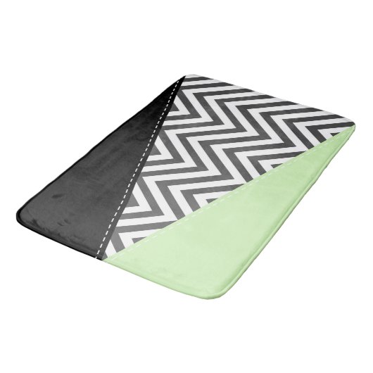 Grijze zigzag, Grijze Chevron, Zigzag Pattern, Min Badmat (Gekanteld)