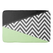 Grijze zigzag, Grijze Chevron, Zigzag Pattern, Min Badmat (Voorkant)