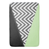 Grijze zigzag, Grijze Chevron, Zigzag Pattern, Min Badmat (Voorkant Verticaal)