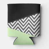 Grijze zigzag, Grijze Chevron, Zigzag Pattern, Min Blikjeskoeler (Voorkant)